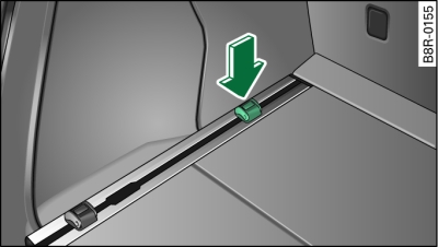 Luggage compartment: Moving the fastening rings*